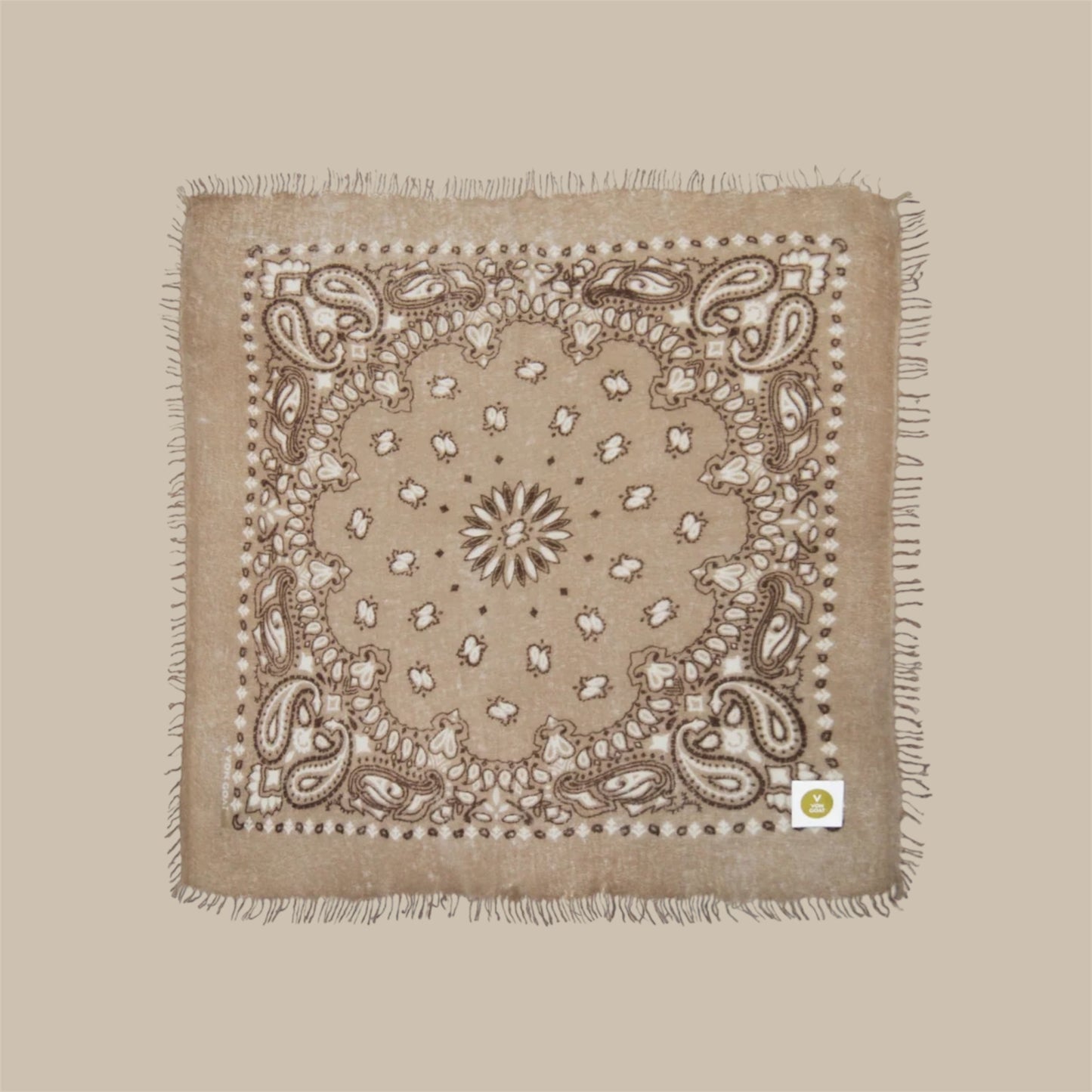 Cashmere Nickytuch - CALVINA mit Fransen - V VON GOAT