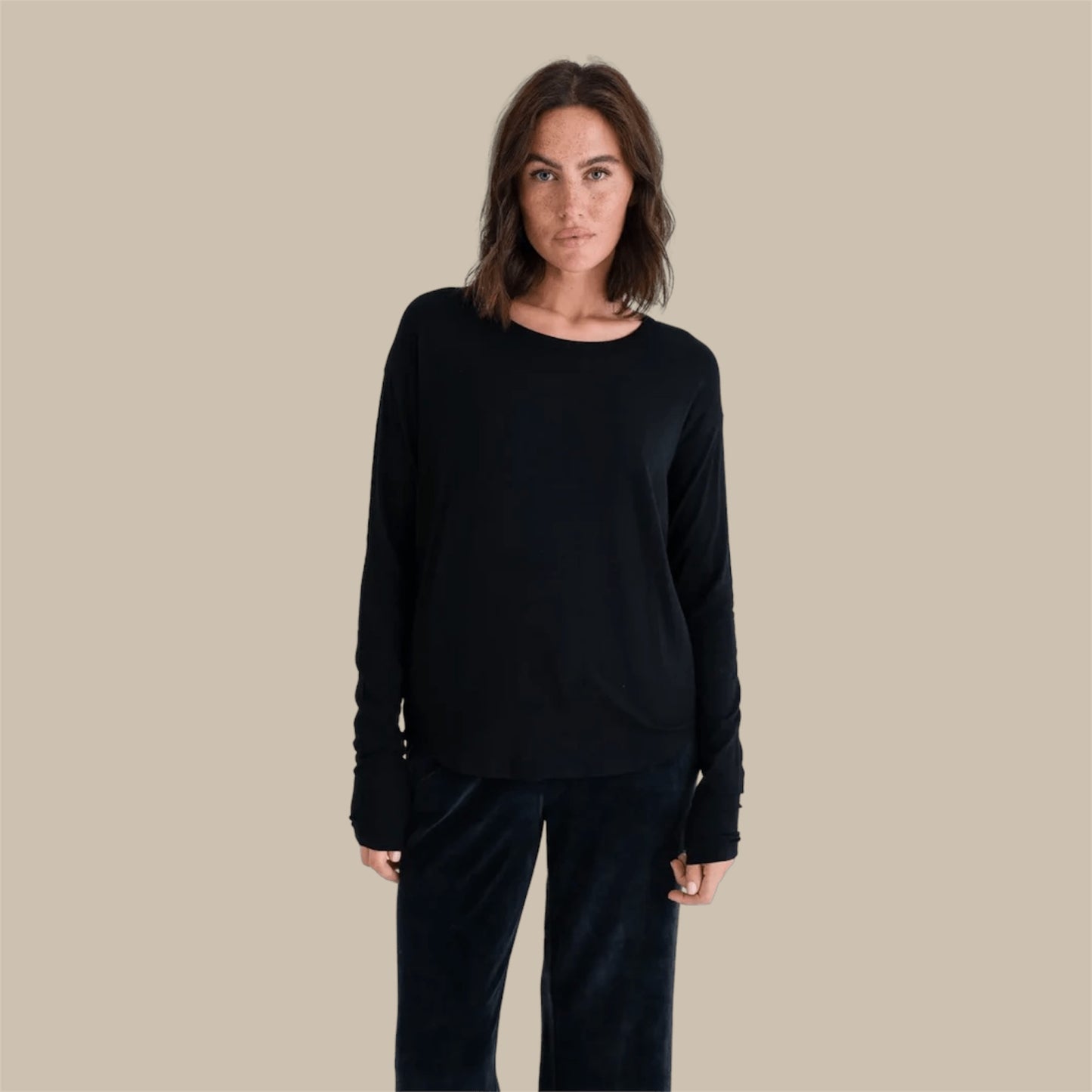 LANGARMSHIRT ALANIA - Black- Love, Joy & Victory