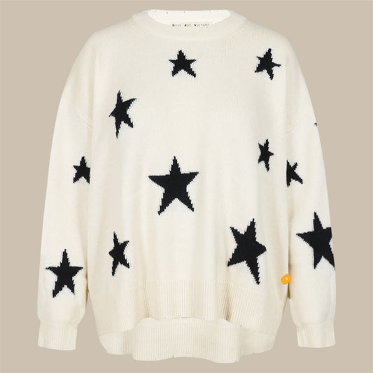 STERN KASCHMIR PULLOVER SWEENY- Off white- Love, Joy & Victory