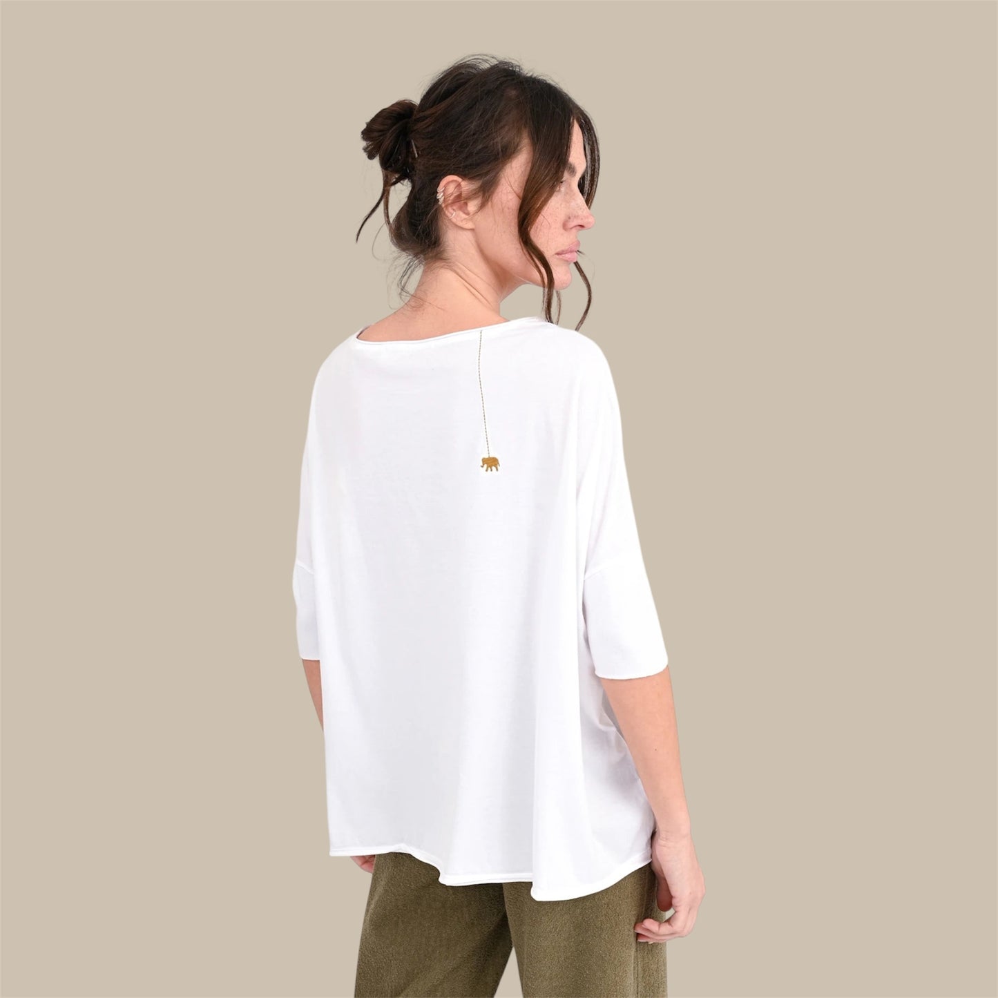 OVERSIZE T-SHIRT PAPU - White - Love, Joy & Victory