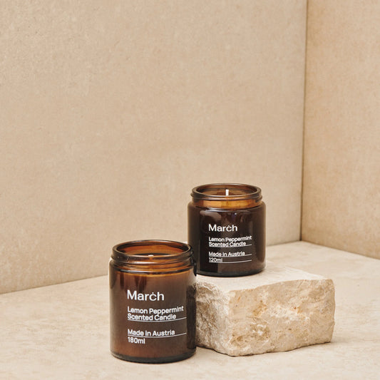 Lemon Peppermint Scented Candle