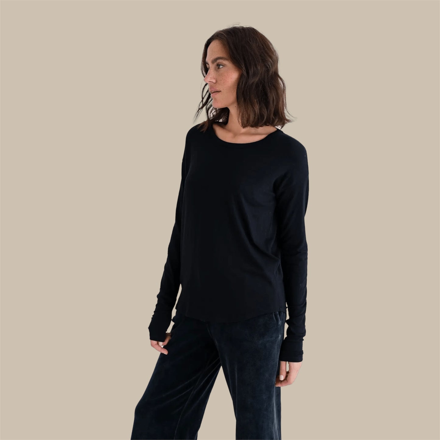 LANGARMSHIRT ALANIA - Black- Love, Joy & Victory