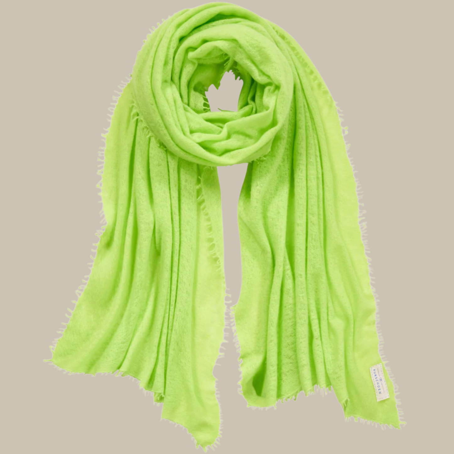 Cashmere Schal - lime - Purschoen