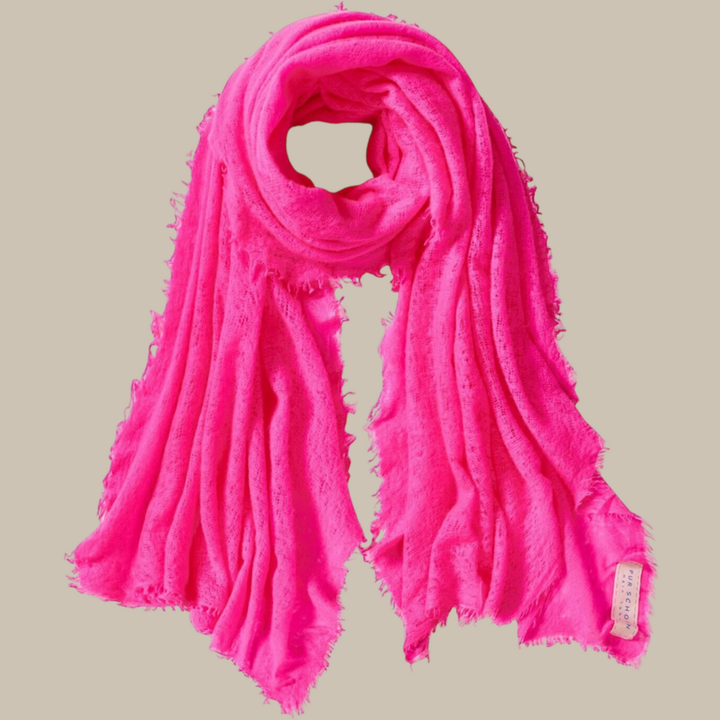 Cashmere Schal - neonpink - Purschoen